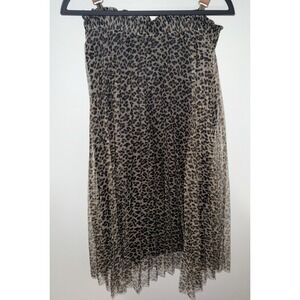 Metrowear pleated Animal Print Skirt Size Large